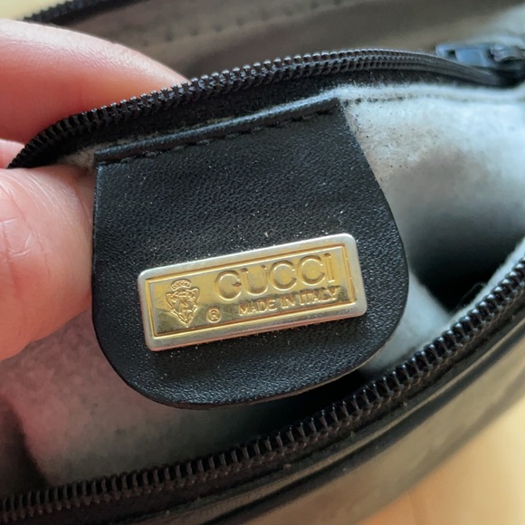 GUCCI 80s black monogram shoulder bag - Picture 7 of 12